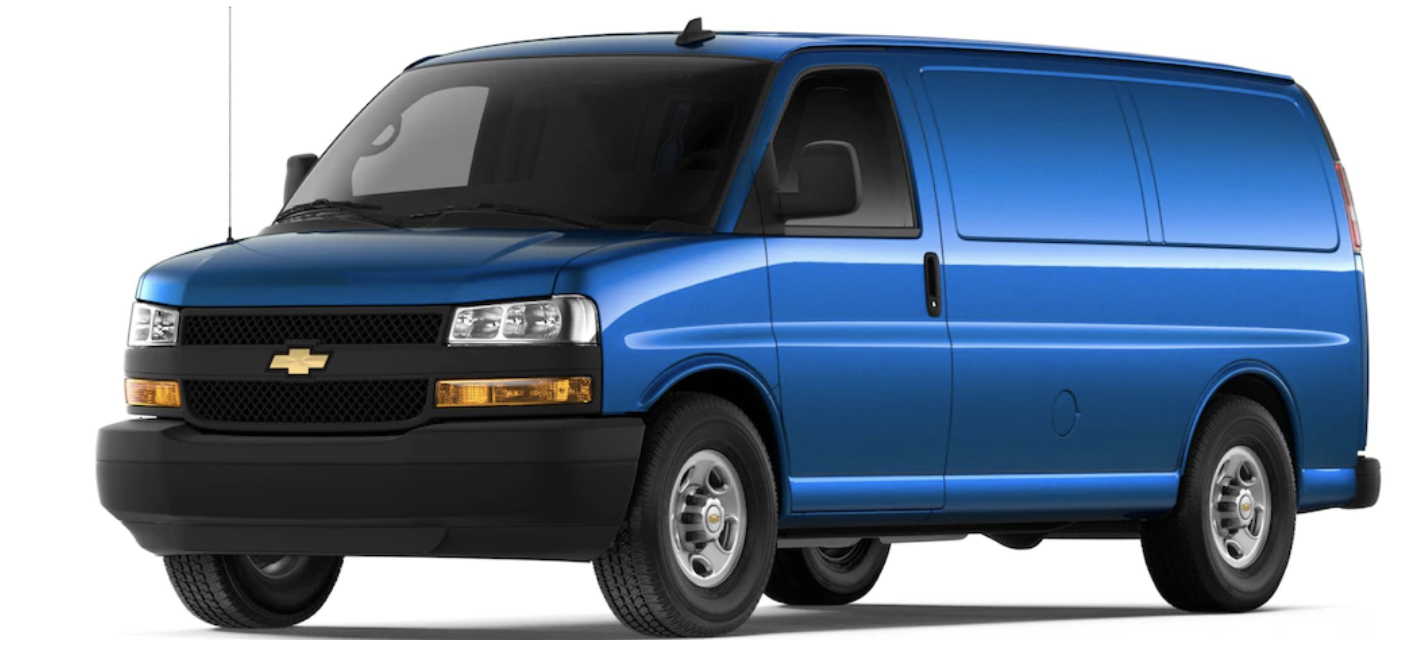 2019 chevy express extended cargo van