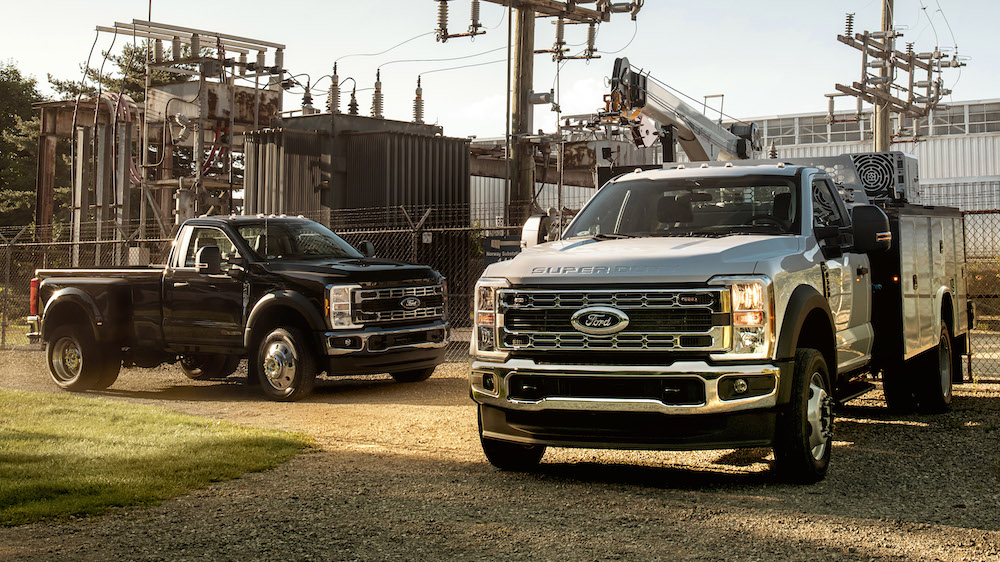 2023 Ford Super Duty in an Industrial Complex